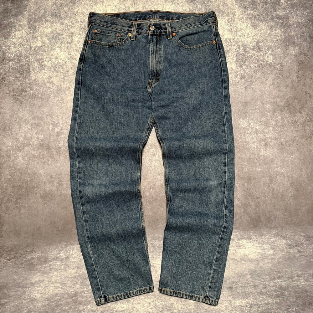 Levi's 505 Regular Fit Straight Leg Jeans Mens Blue Denim 36x32